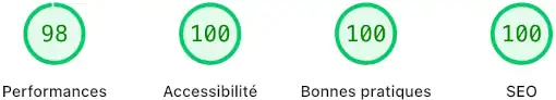 Pagespeed: résultats après optimisation Divi