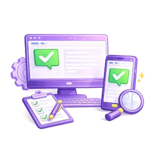 Tests sur desktop et mobile